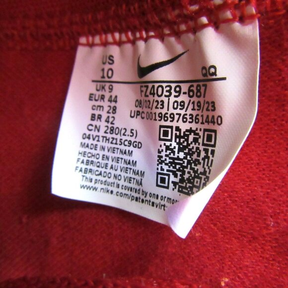 Nike Blazer Mid '77 Vintage Skate Shoes Mens Size 10 Red Burgundy NEW - Picture 10 of 13